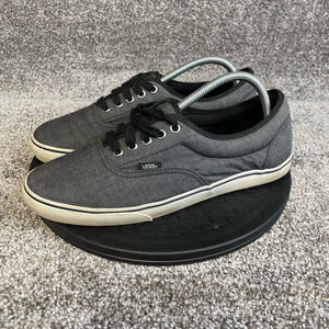 Vans Mens Classic Skate Shoes Gray White Low Top Lace Up Sneakers Size 10